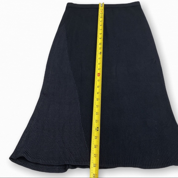 KORDAL Knitwear Pencil Skirt Midi Length Black Size Small Sustainable Fashion - Picture 10 of 12